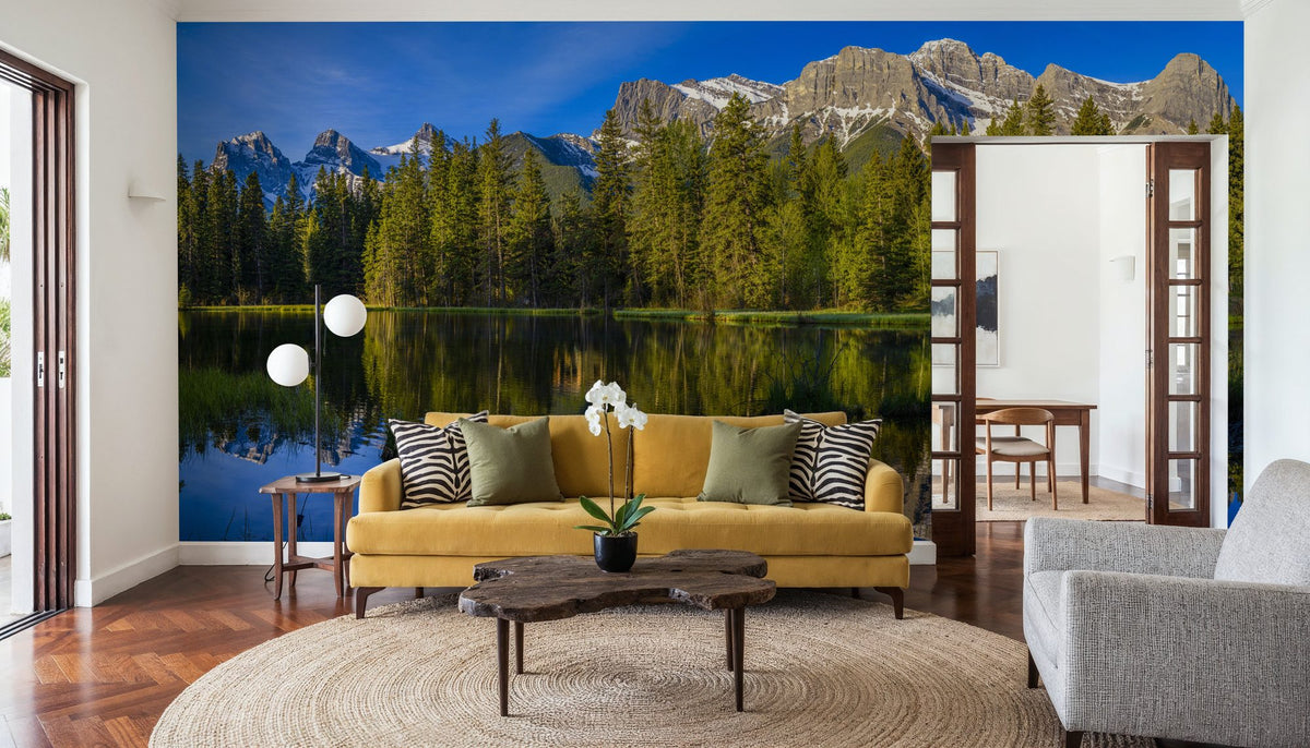 Three Sisters Mountain Mural Wallpaper - room preview 06