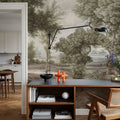 Riverbank Oak Landscape, Olive Mural Wallpaper - room preview 06