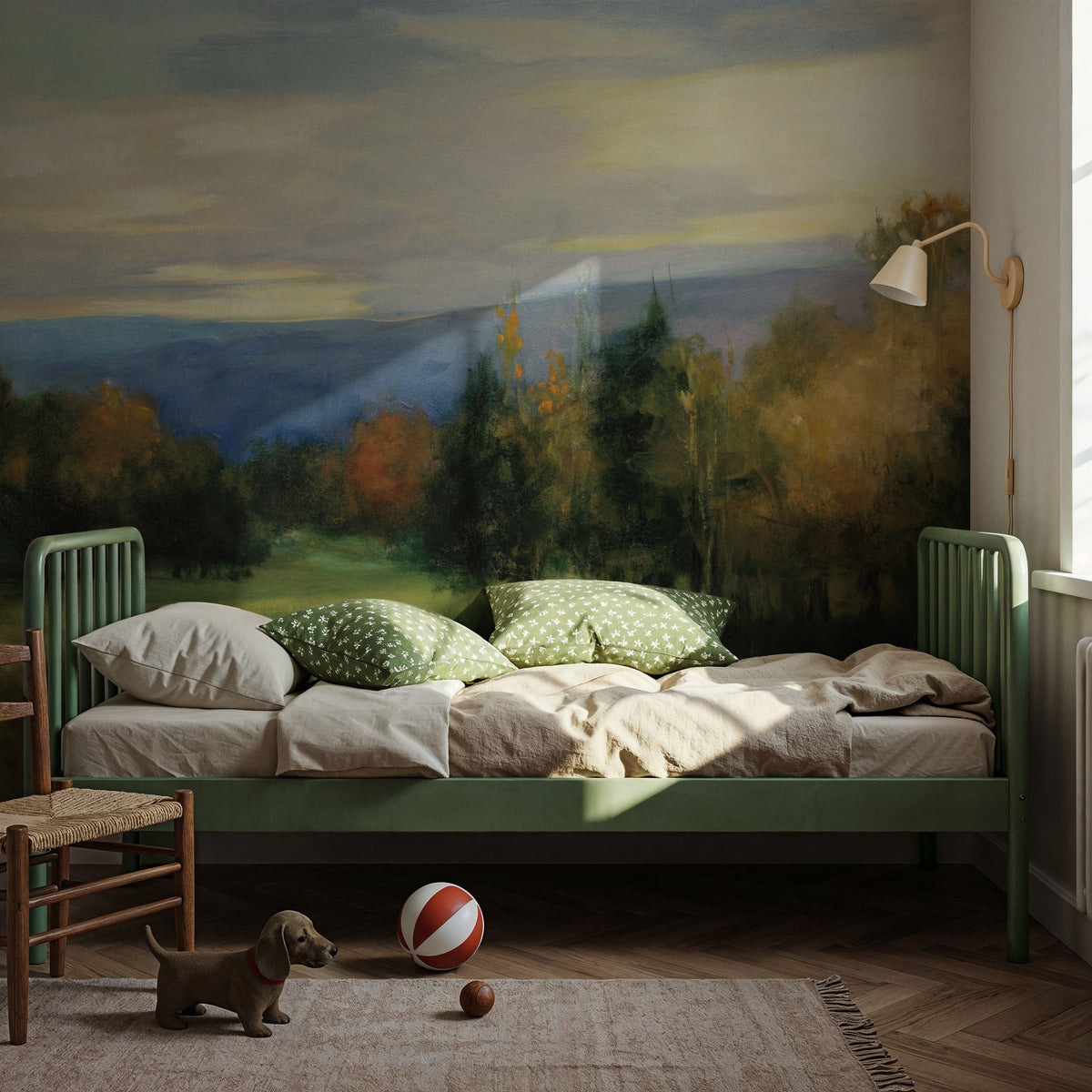 October Meadow Mural Wallpaper - room preview 06