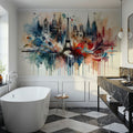 Watercolor Skyline Paris IV Mural Wallpaper - room preview 06
