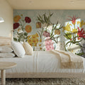 Happy Spring Flowers Mural Wallpaper - Neutral Tone - room preview 06