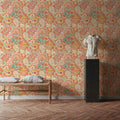 Harvest Paisley Mini Orange Mural Wallpaper - room preview 06