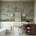 Birds in the Garden Mint Mural Wallpaper - room preview 06