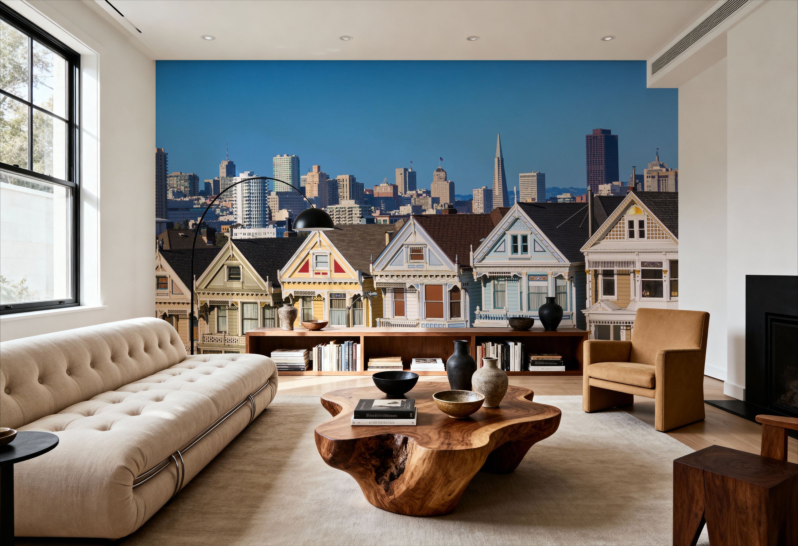 Alamo Square San Francisco Mural Wallpaper