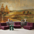 Autumn Hills Mural Wallpaper - Red Tone - room preview 06