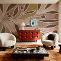 Modern Leaf Mural Wallpaper - room preview 06
