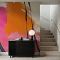 Somersault Orange Mural Wallpaper - room preview 06