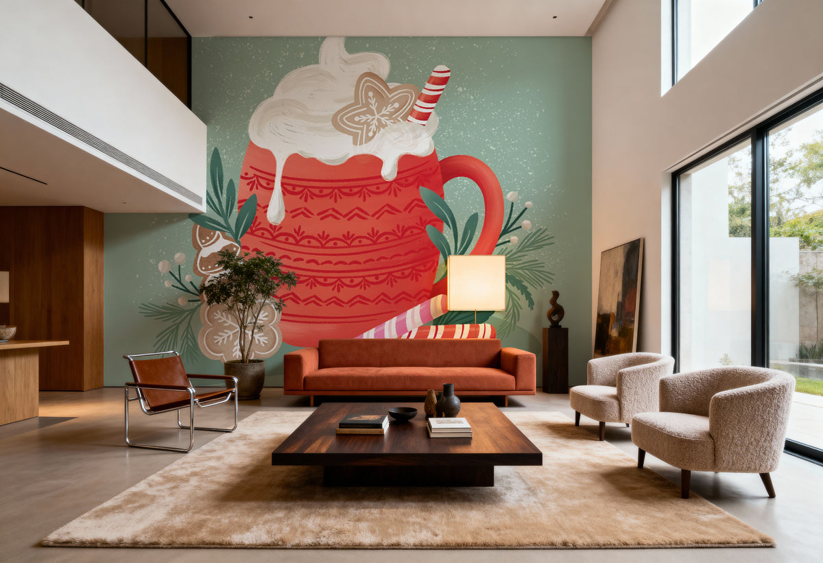 Home For the Holidays II Mural Wallpaper - Warm Tone - room preview 06
