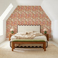 Harvest Paisley Red Mural Wallpaper - room preview 06