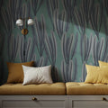 Palm on Green Mural Wallpaper - room preview 06