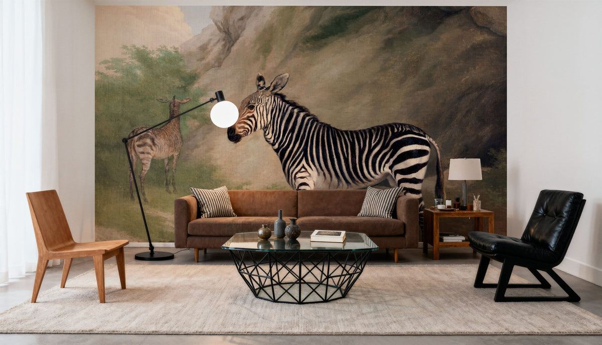 Dwellpaper Antique Zebras Mural Wallpaper image 6