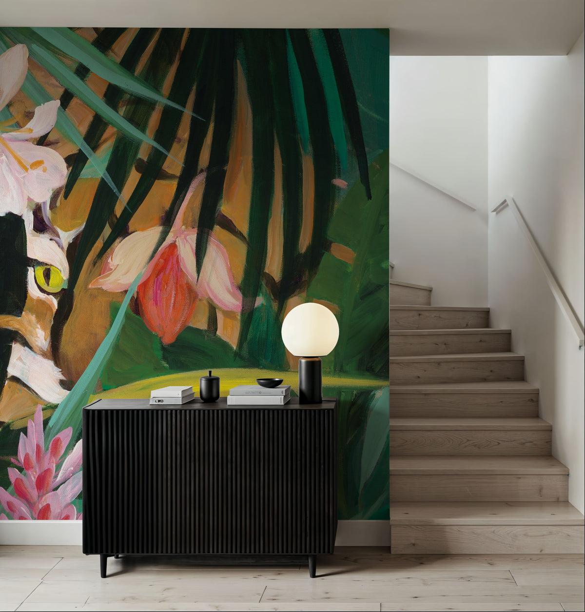 Hidden Cat Mural Wallpaper - room preview 06