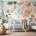 Blooming Delight III White Mural Wallpaper - room preview 06