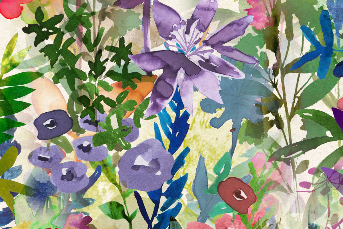Poppy Meadow, Rainbow Mural Wallpaper - room preview 06