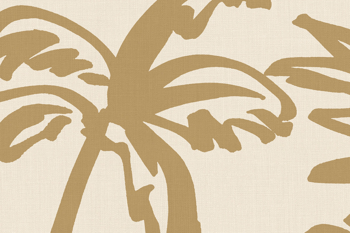Palm Oasis, Yellow Mural Wallpaper - room preview 06