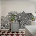 Bellewood, Black Toile Mural Wallpaper - room preview 06