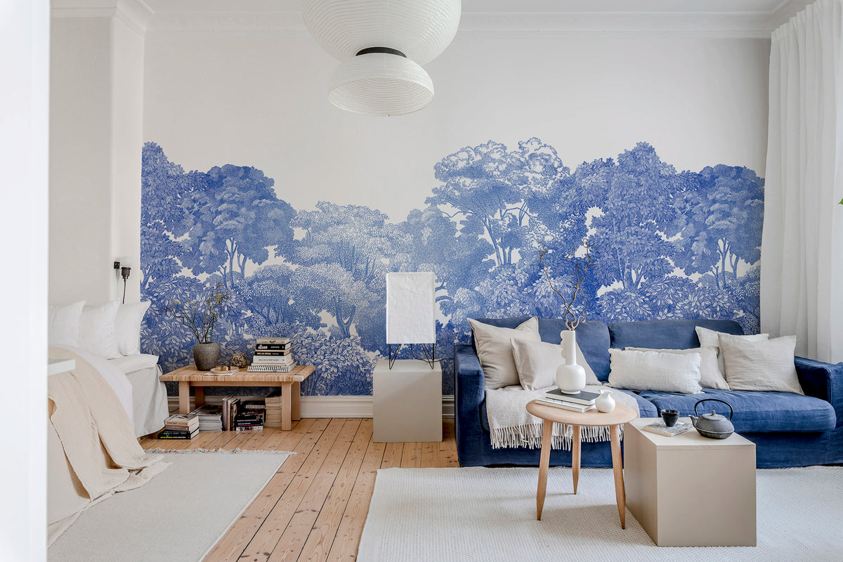 Bellewood, Porcelain Toile Mural Wallpaper - room preview 06