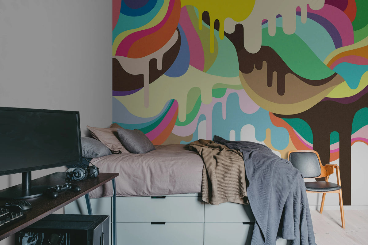 Dripping Ice Cream Mural Wallpaper - room preview 06