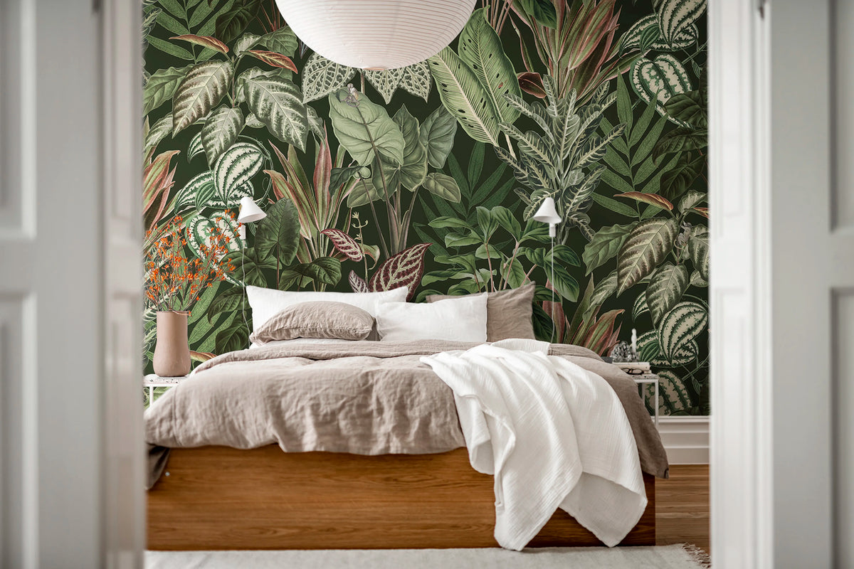 Mischievous Monkeys, Lush Mural Wallpaper - room preview 06