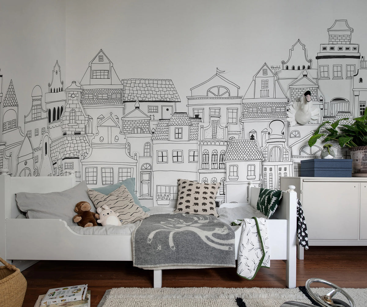 London Houses Mural Wallpaper - room preview 06