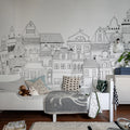 London Houses Mural Wallpaper - room preview 06