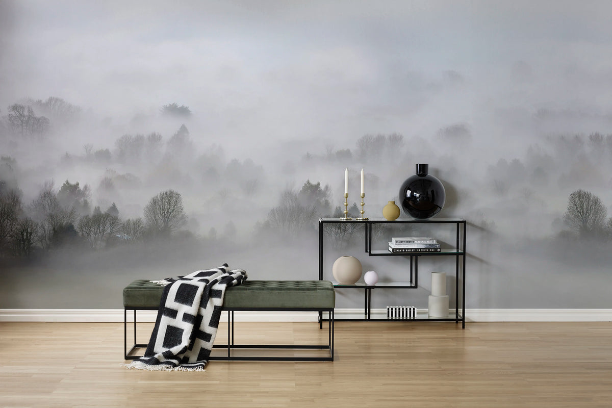 Morning Fog Mural Wallpaper - room preview 06