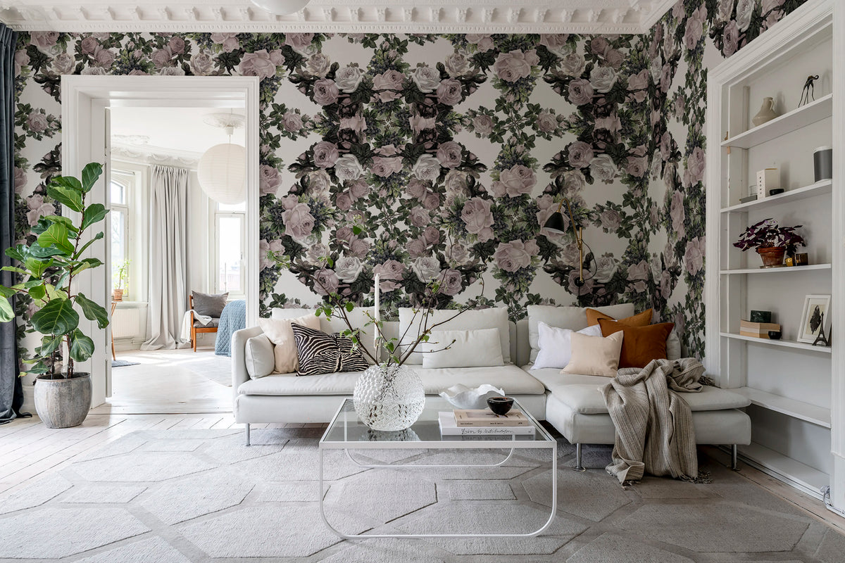 Floral Frida, Vintage Mural Wallpaper - room preview 06