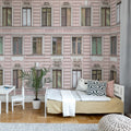 Pink Facade Mural Wallpaper - room preview 06