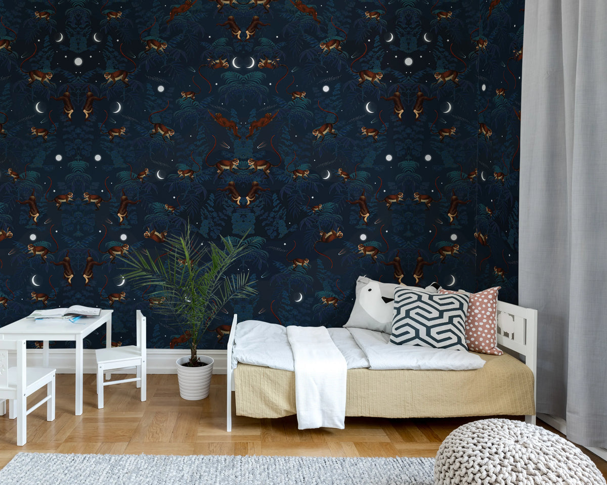Space Monkey Mural Wallpaper - room preview 06