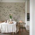 Chinoiserie Chic, Powder Beige Mural Wallpaper - room preview 06
