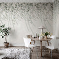 Lush Foliage, Sage Tint Mural Wallpaper - room preview 06