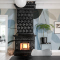 Asana, Ocean Blue Mural Wallpaper - room preview 06