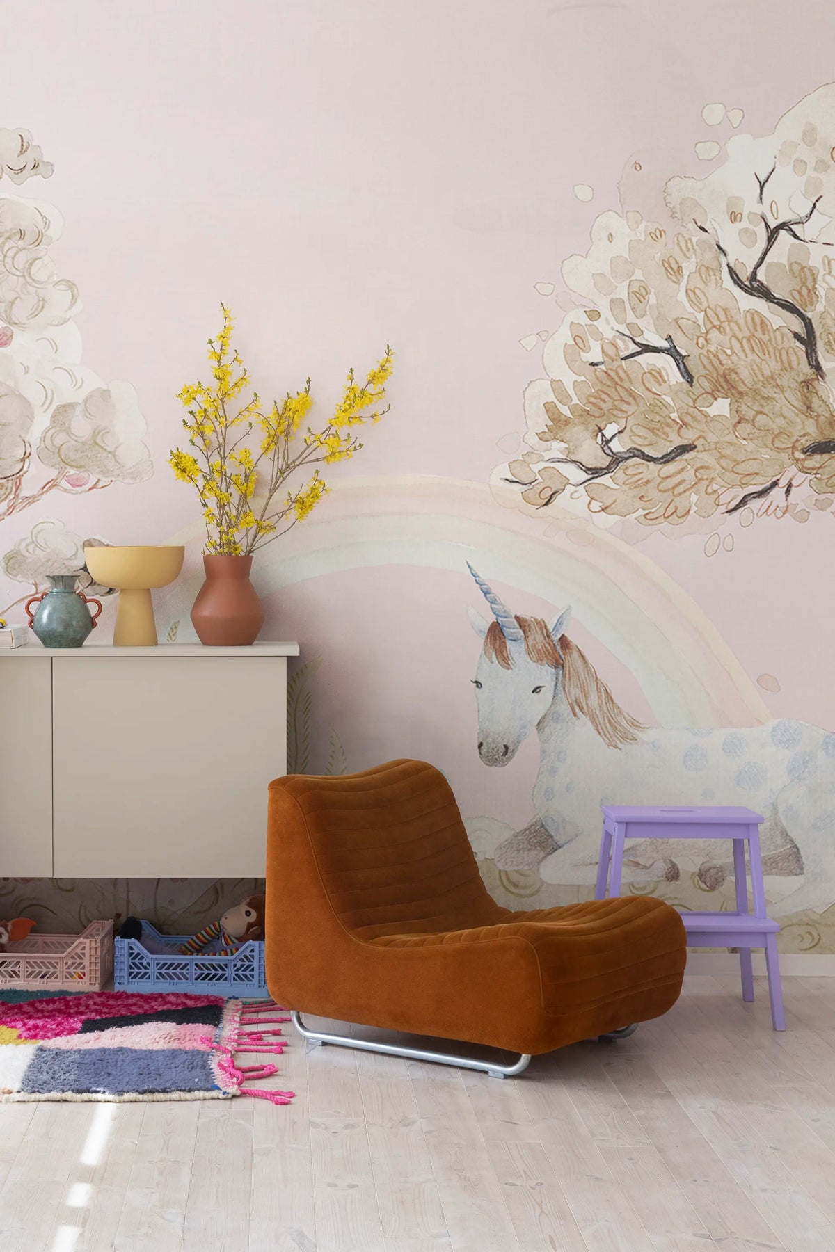 Unicorn Dream, Bubblegum Mural Wallpaper - room preview 06