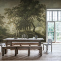 The Vintage Grove, Green Mural Wallpaper - room preview 06
