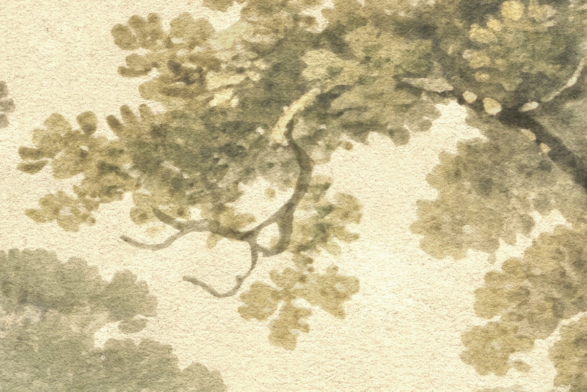The Vintage Grove, Green Mural Wallpaper - room preview 07