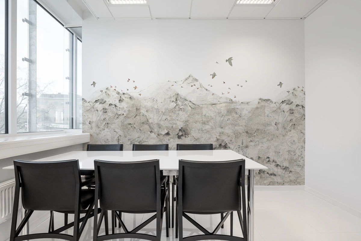 Paper Mountains Mural Wallpaper - room preview 07