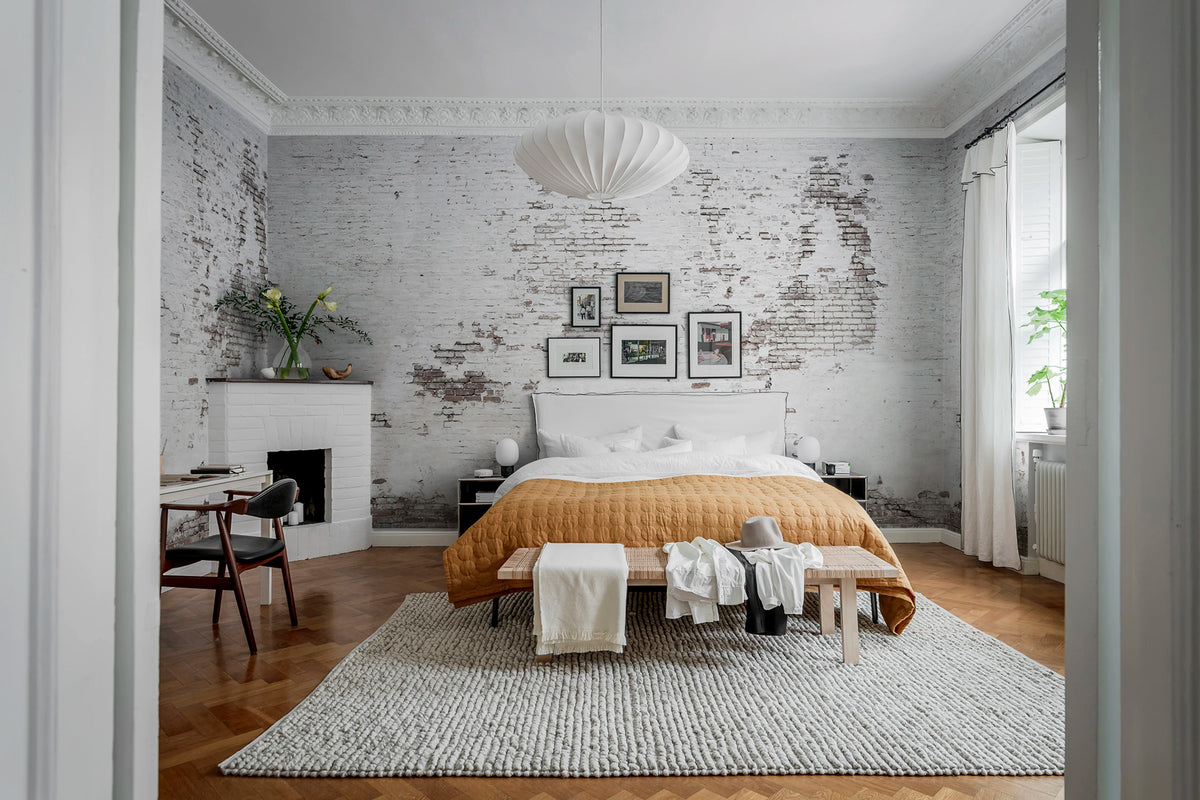 Industrial Ivory Mural Wallpaper - room preview 07