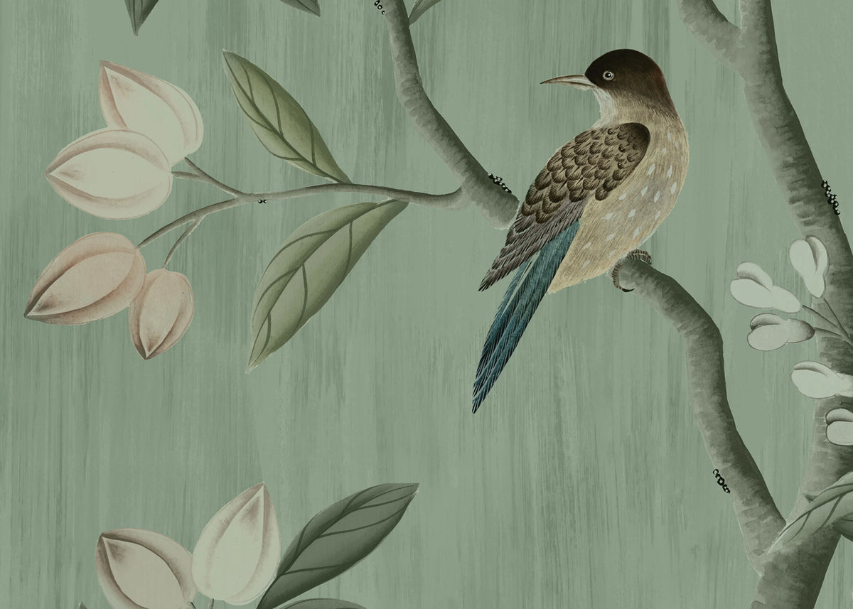 Chinoiserie Chic, Jade Mural Wallpaper - room preview 08